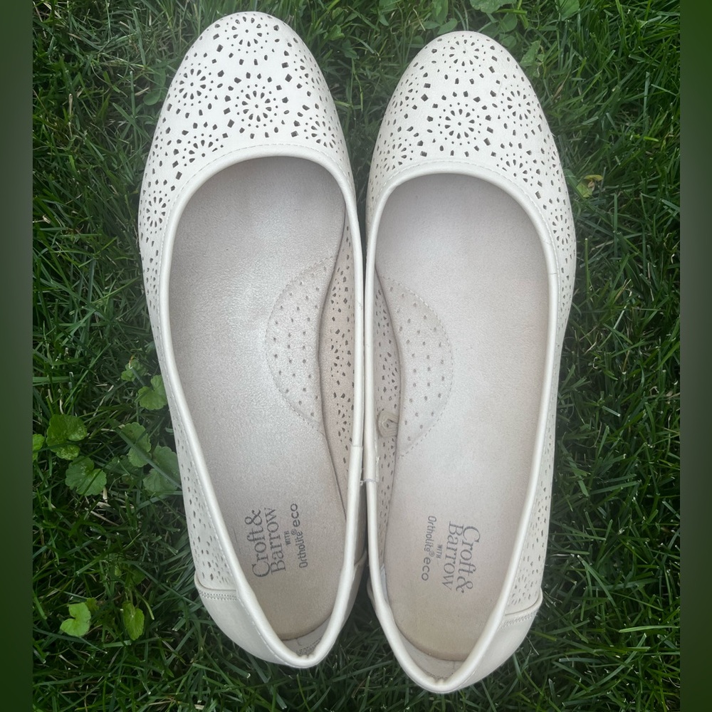 croft & barrow Baritone Ballet Flats OrthoLite Eco Foam Size 9.5